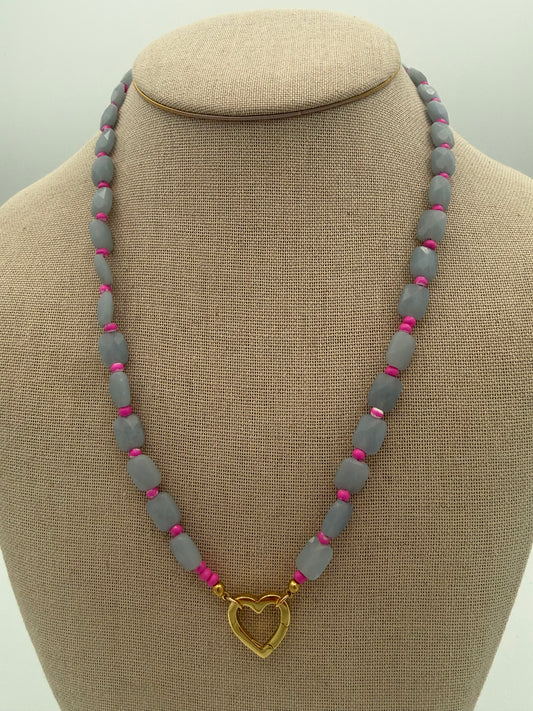 Aquamarine with pink accents