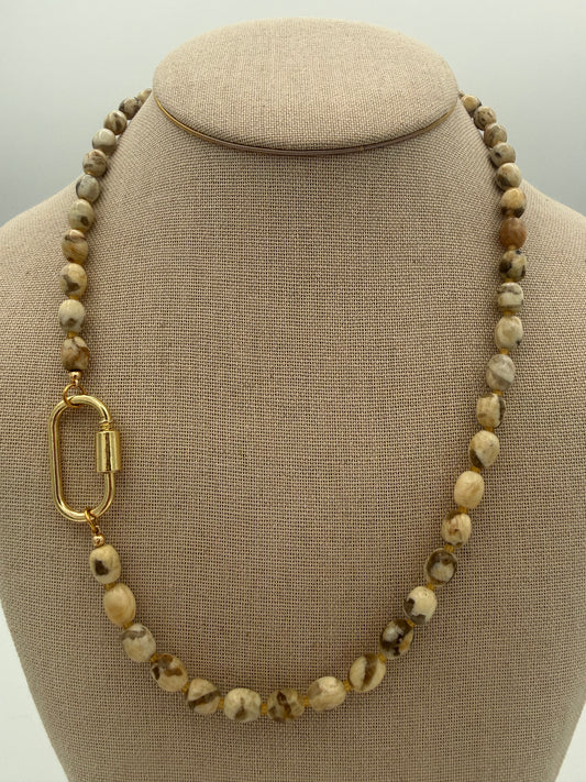 Jasper Necklace +GF carabiner