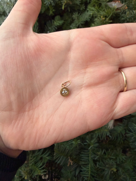 Pearl Clover Charm