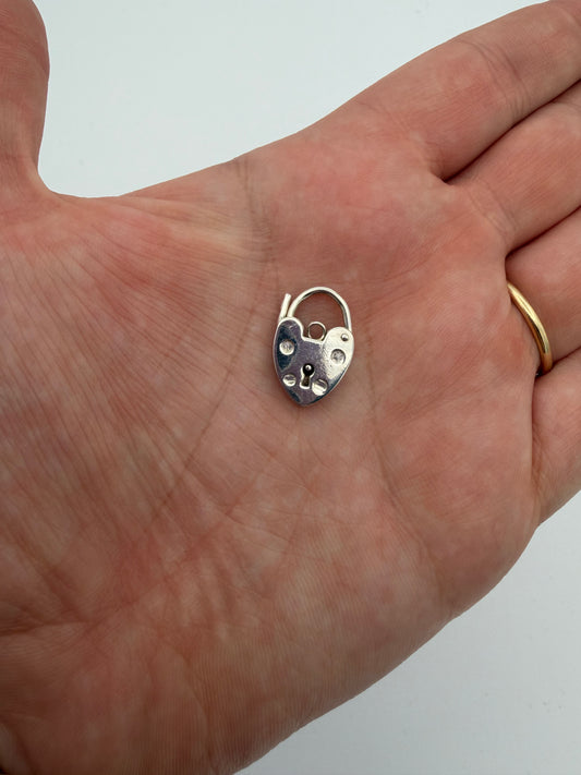 Sterling Silver Heart Padlock