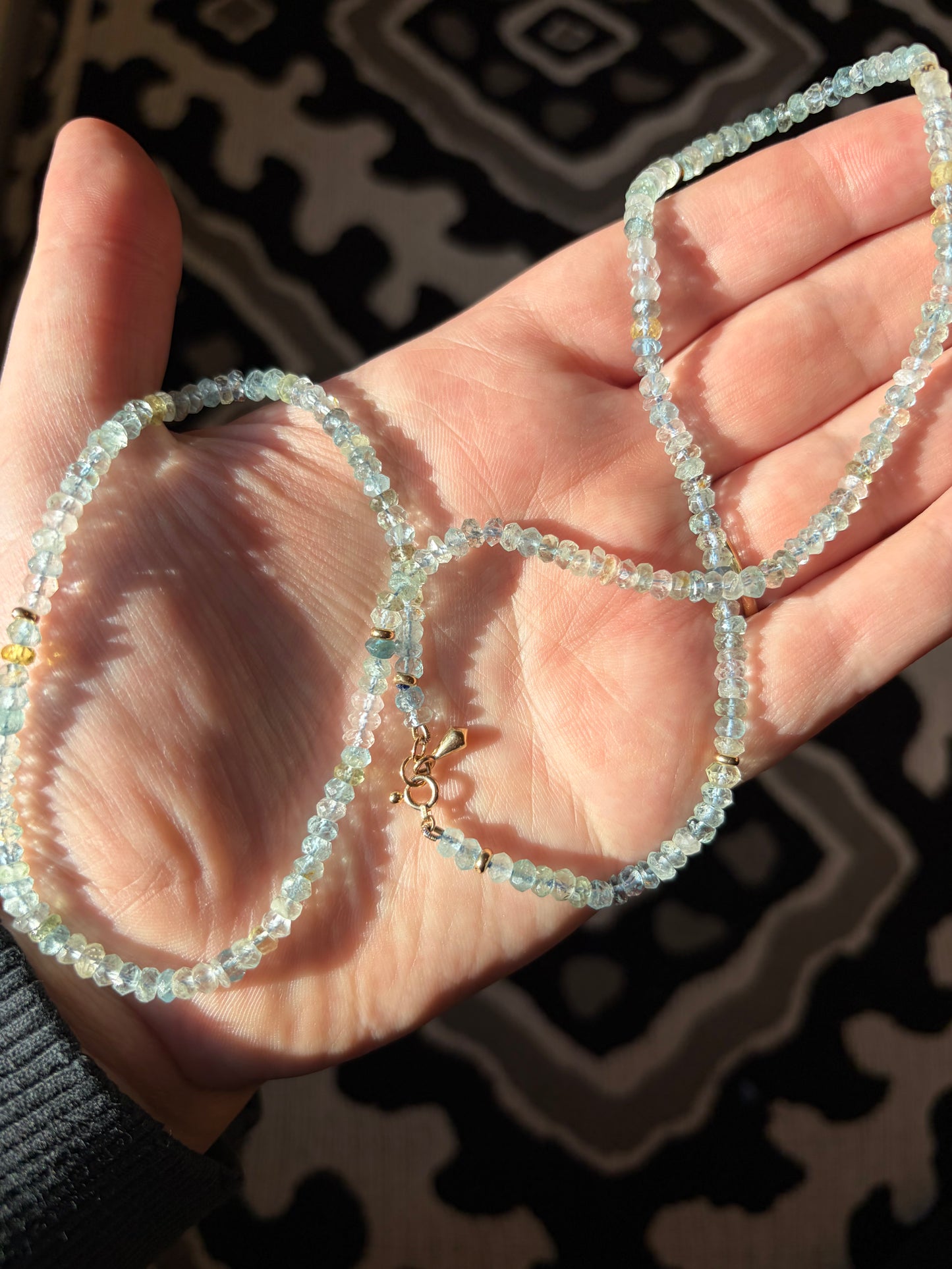 Aquamarine with 14k Gold Necklace