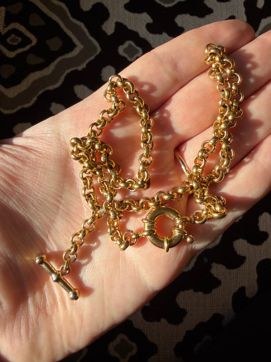 Vintage Chunky T-Bar Watch Chain