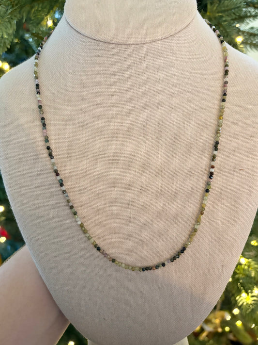 Green Garnet and Tourmaline