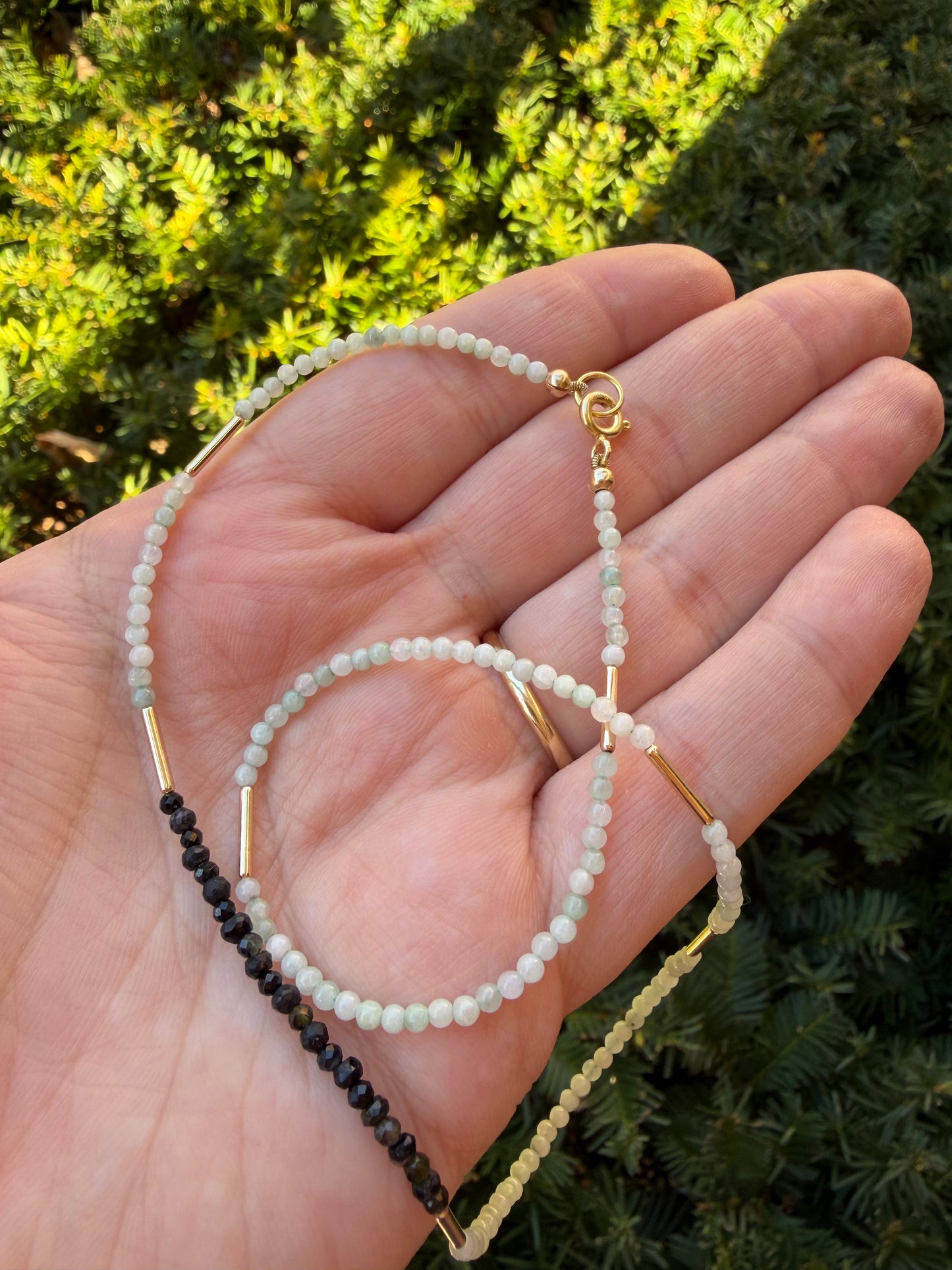 Jade and Black Tourmaline Necklace