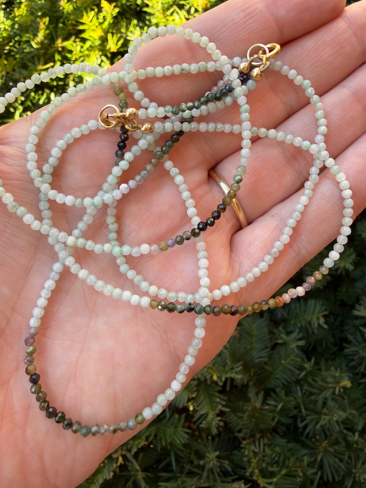 Burma Green Jade + Tourmaline