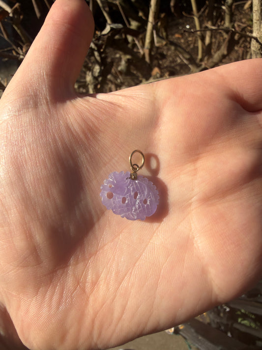 Purple Jade Dragon Charm