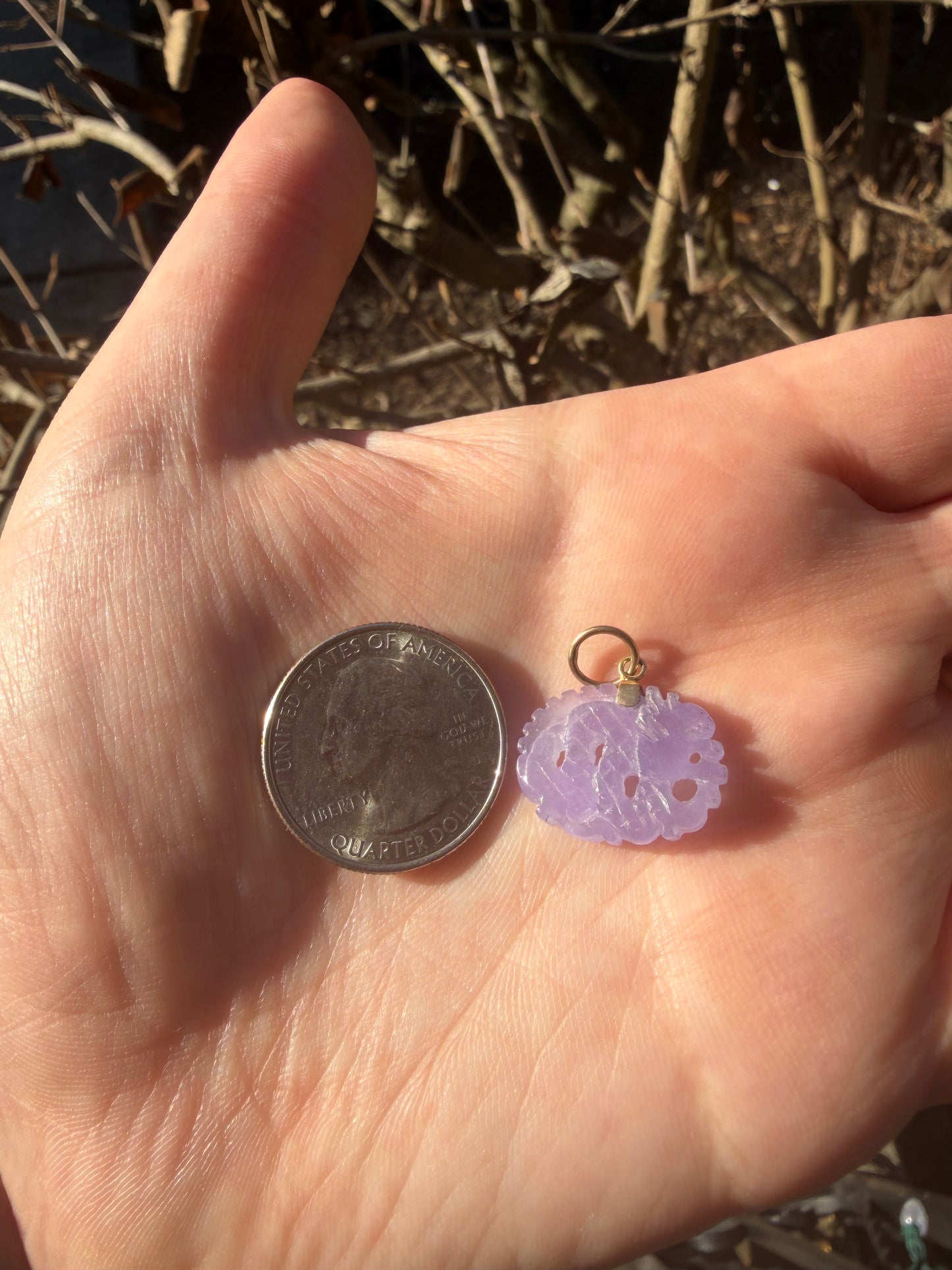 Purple Jade Dragon Charm