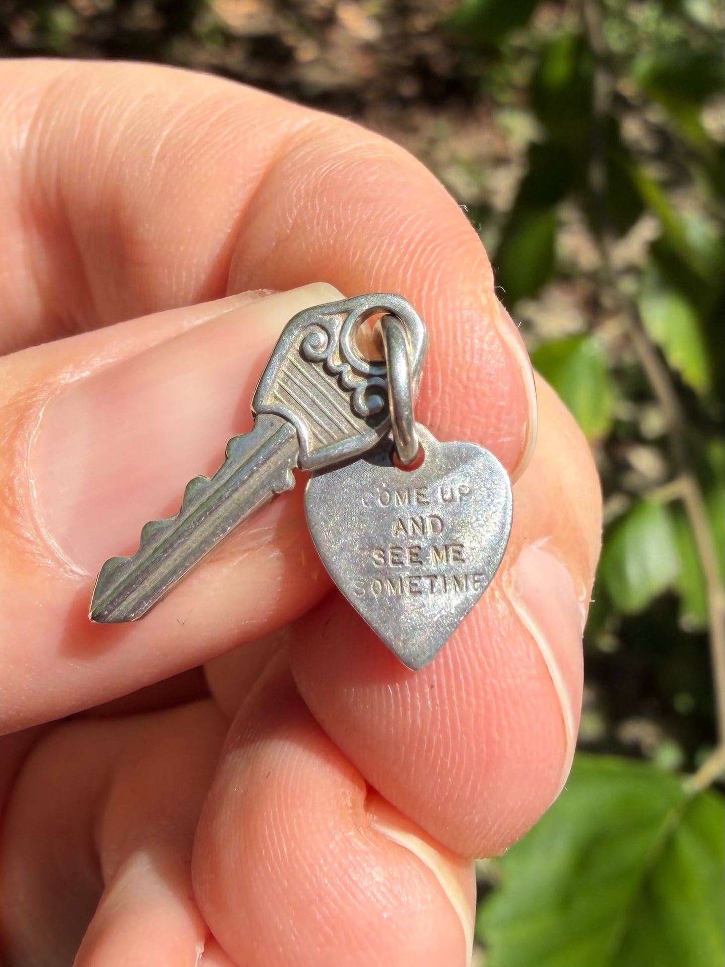 Sterling Silver Heart and Key