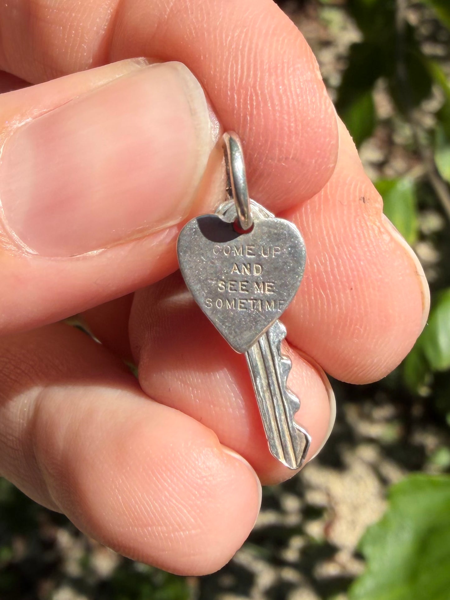 Sterling Silver Heart and Key