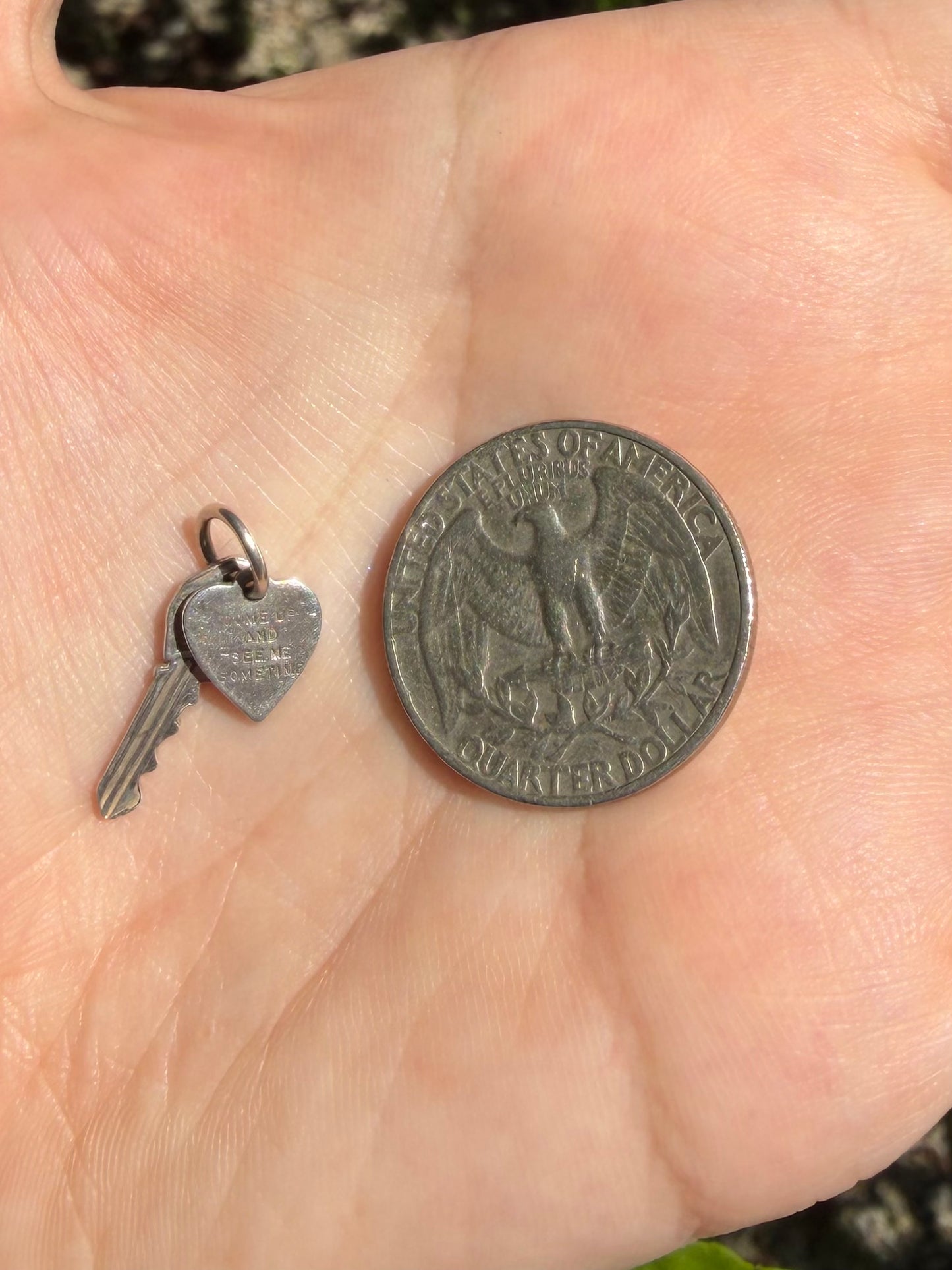Sterling Silver Heart and Key