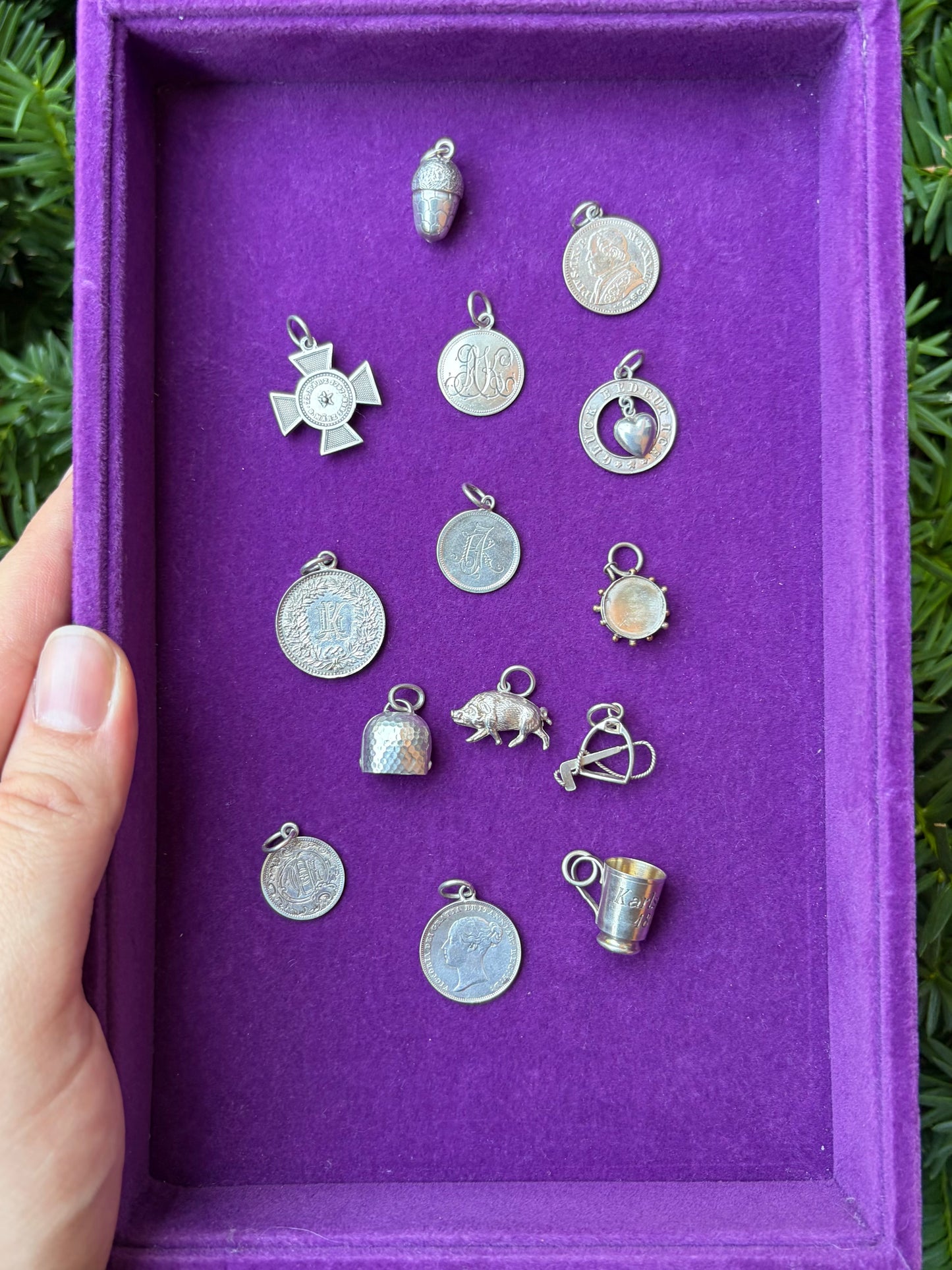800 Silver Deconstructed Vintage European Charm Bracelet