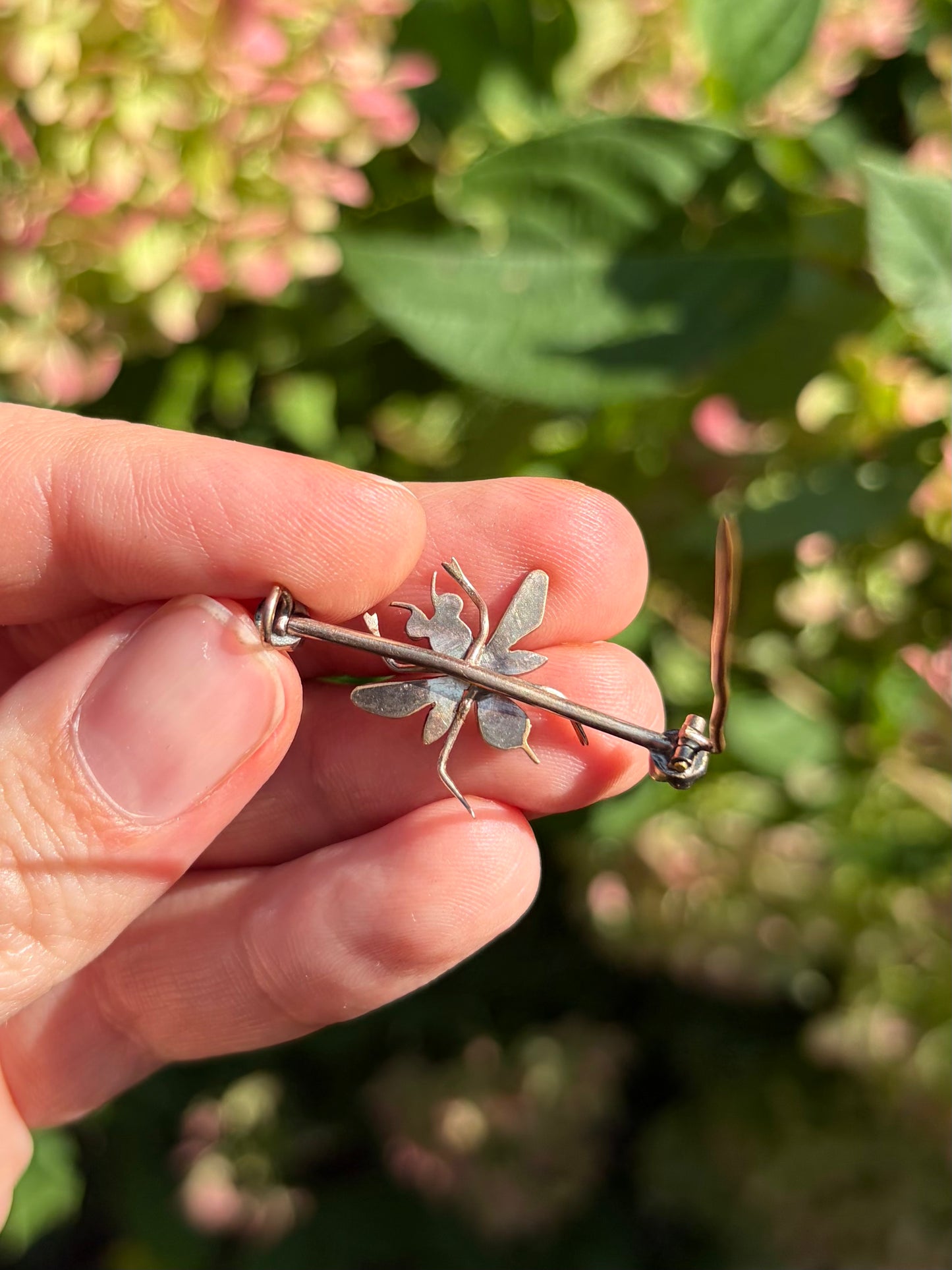Victorian Garnet Bug Brooch