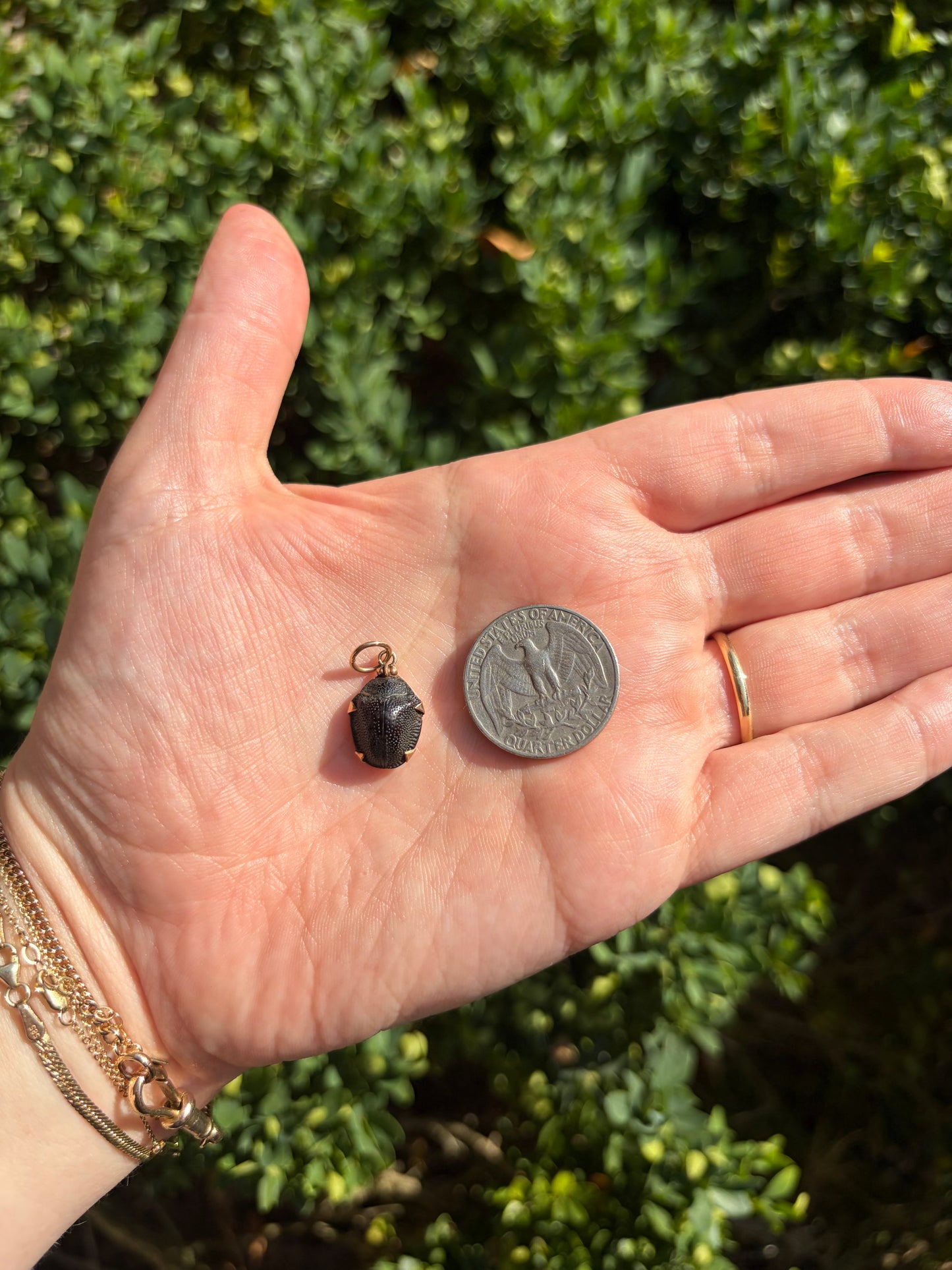 Victorian Scarab Beetle Charm