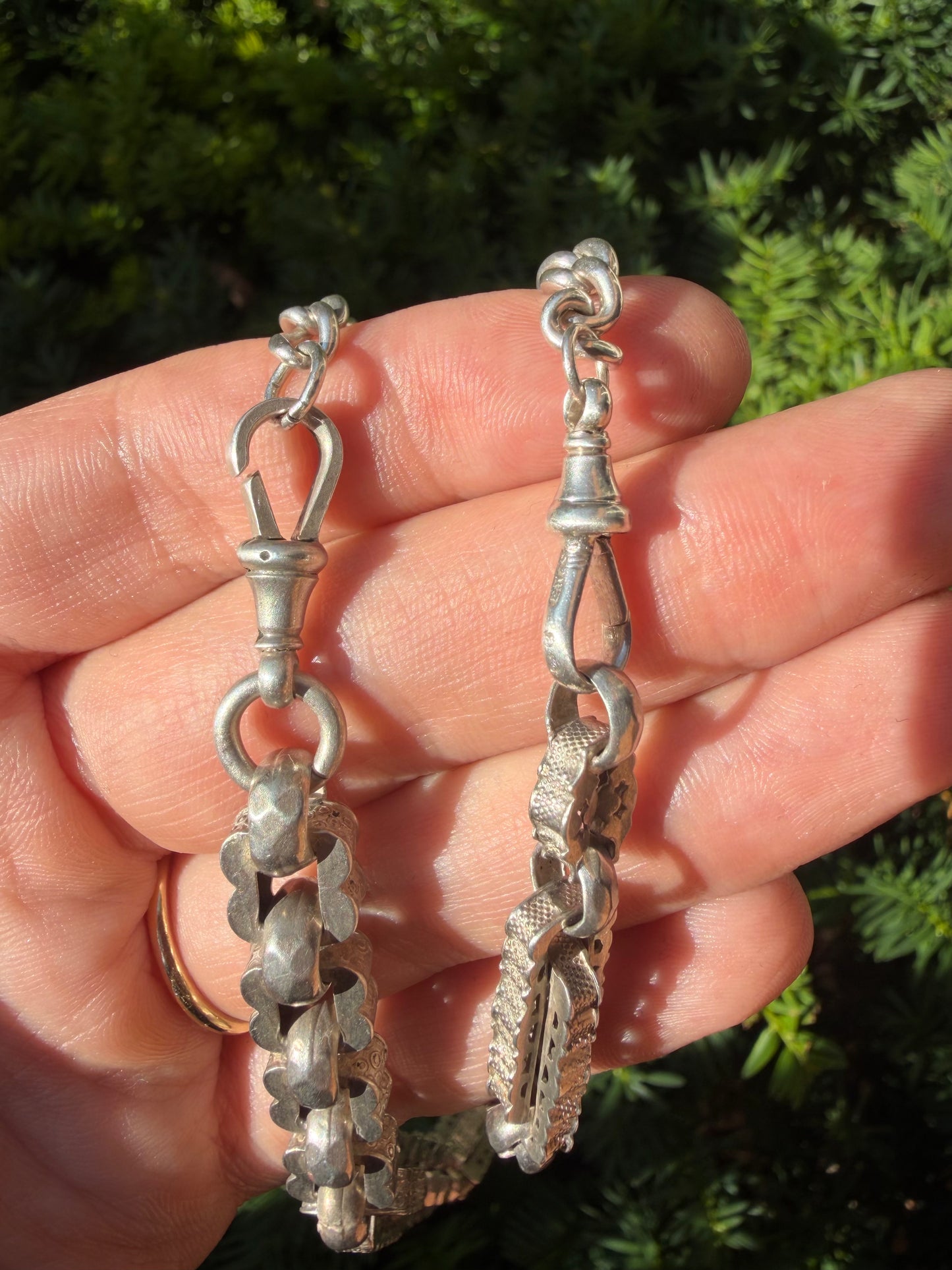 Antique Fancy-link and Graduated Curb "Franken-Chain"