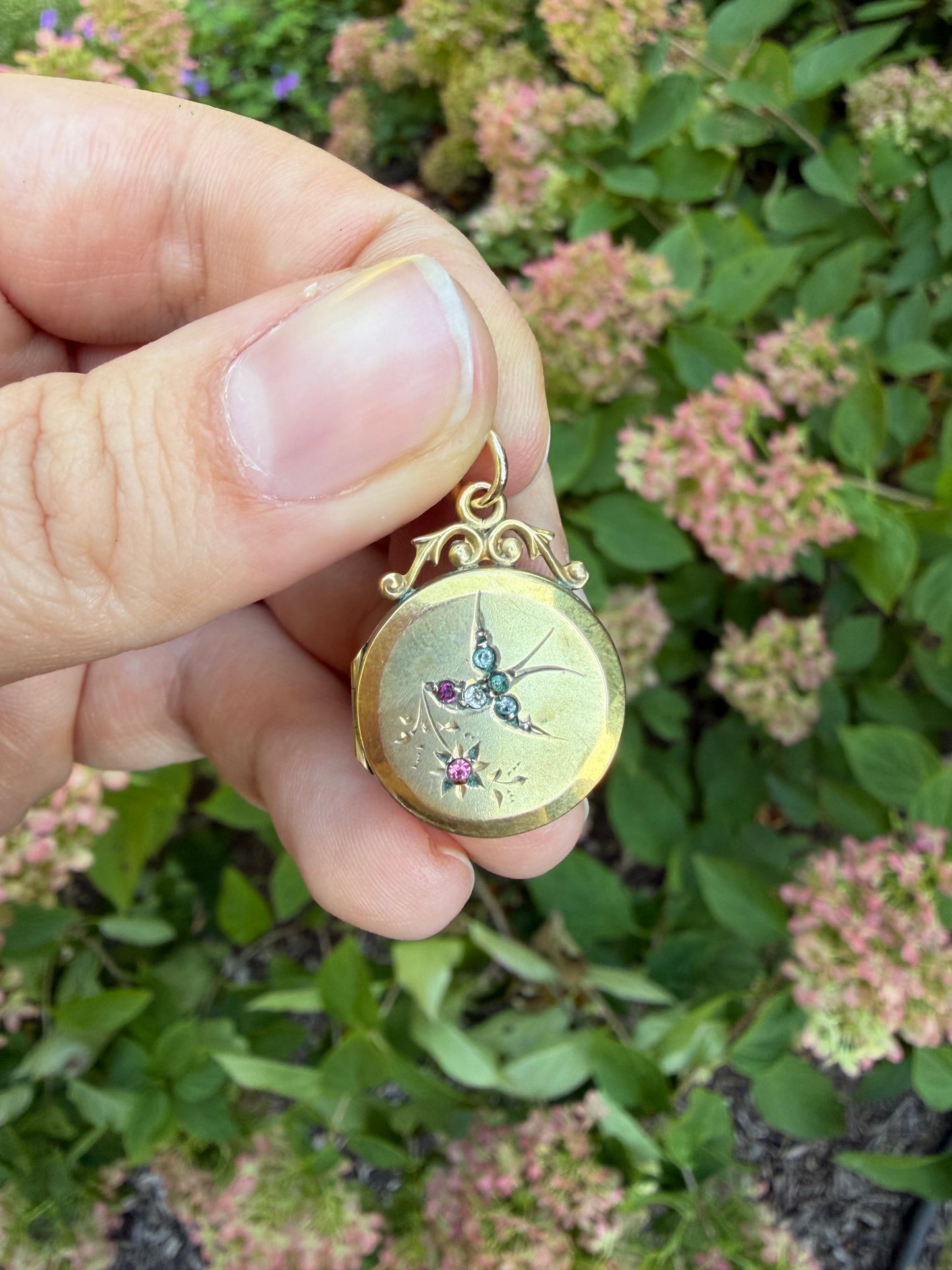 Antique 9k Bird Locket