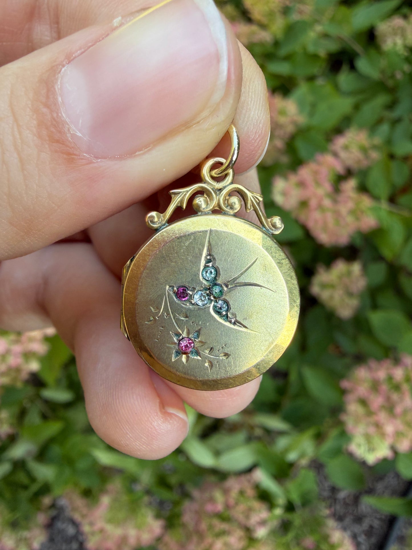 Antique 9k Bird Locket