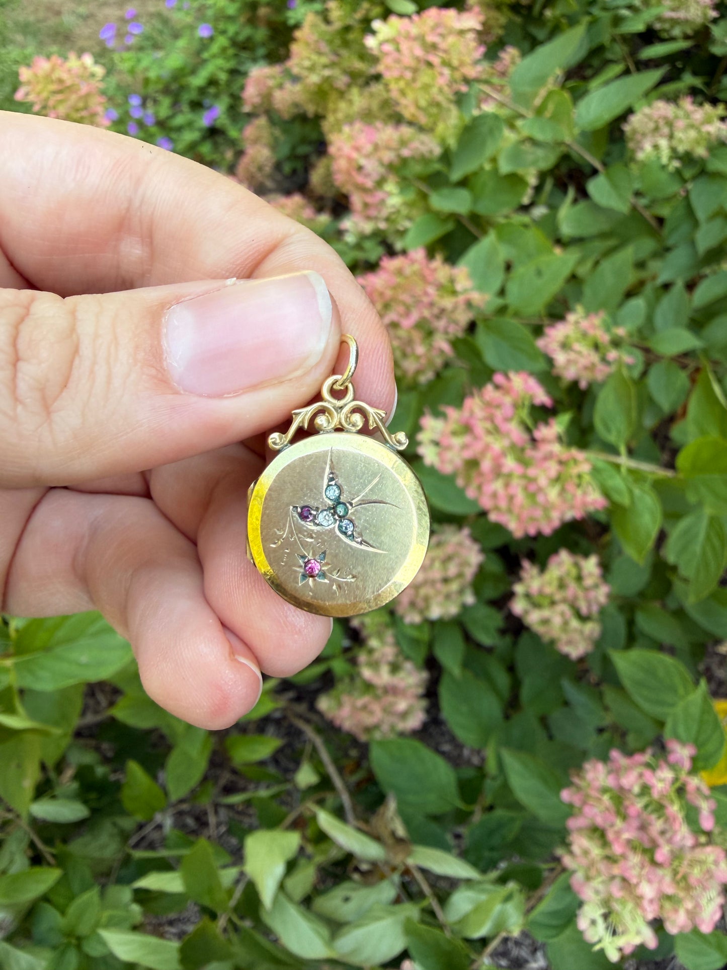 Antique 9k Bird Locket