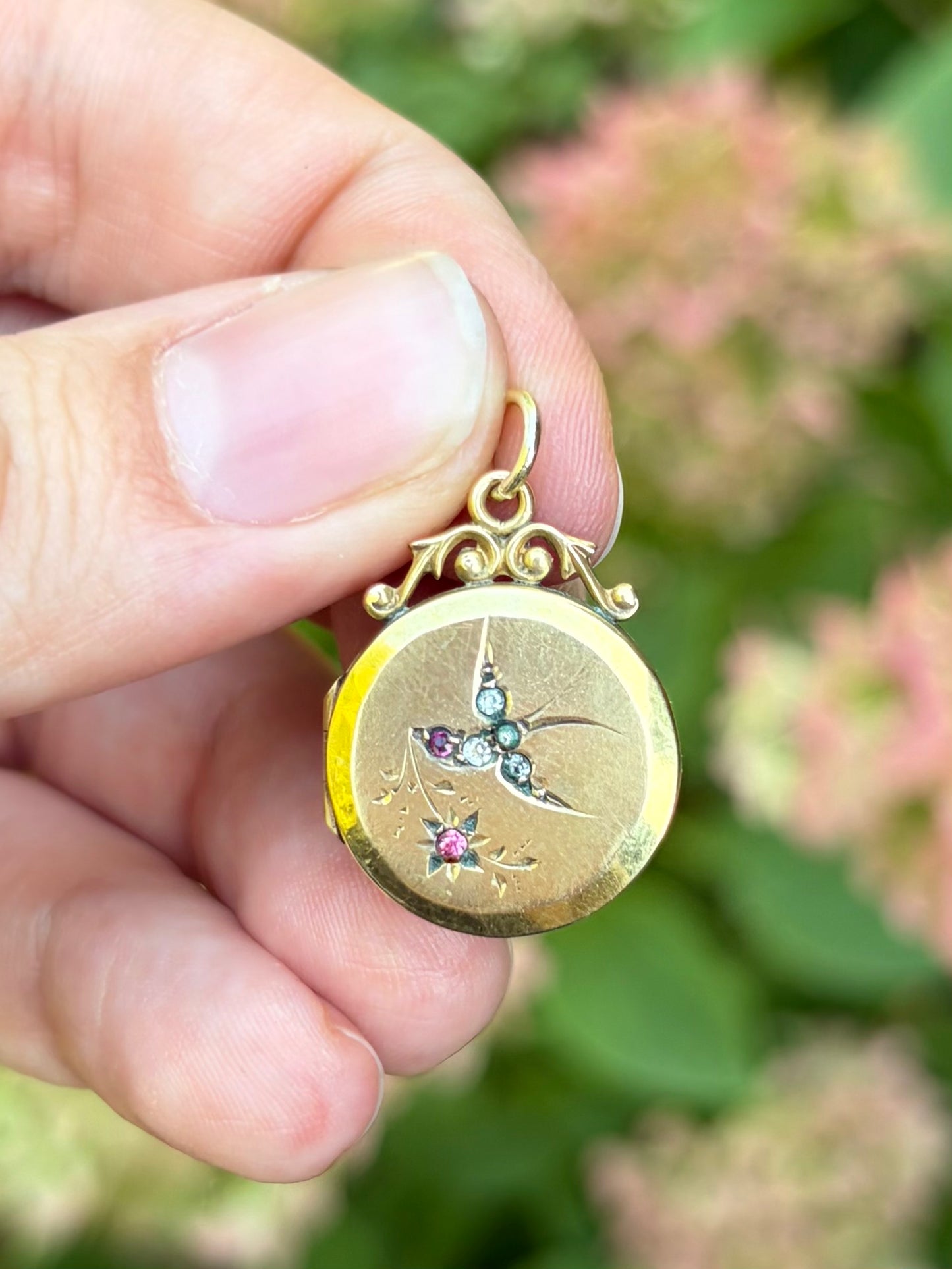 Antique 9k Bird Locket