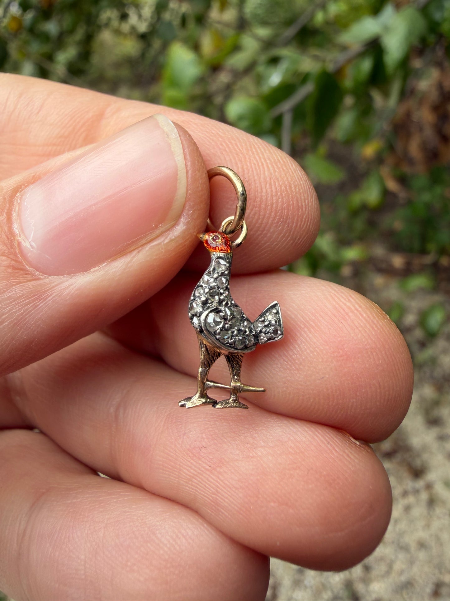 Vintage Mystery Bird Charm