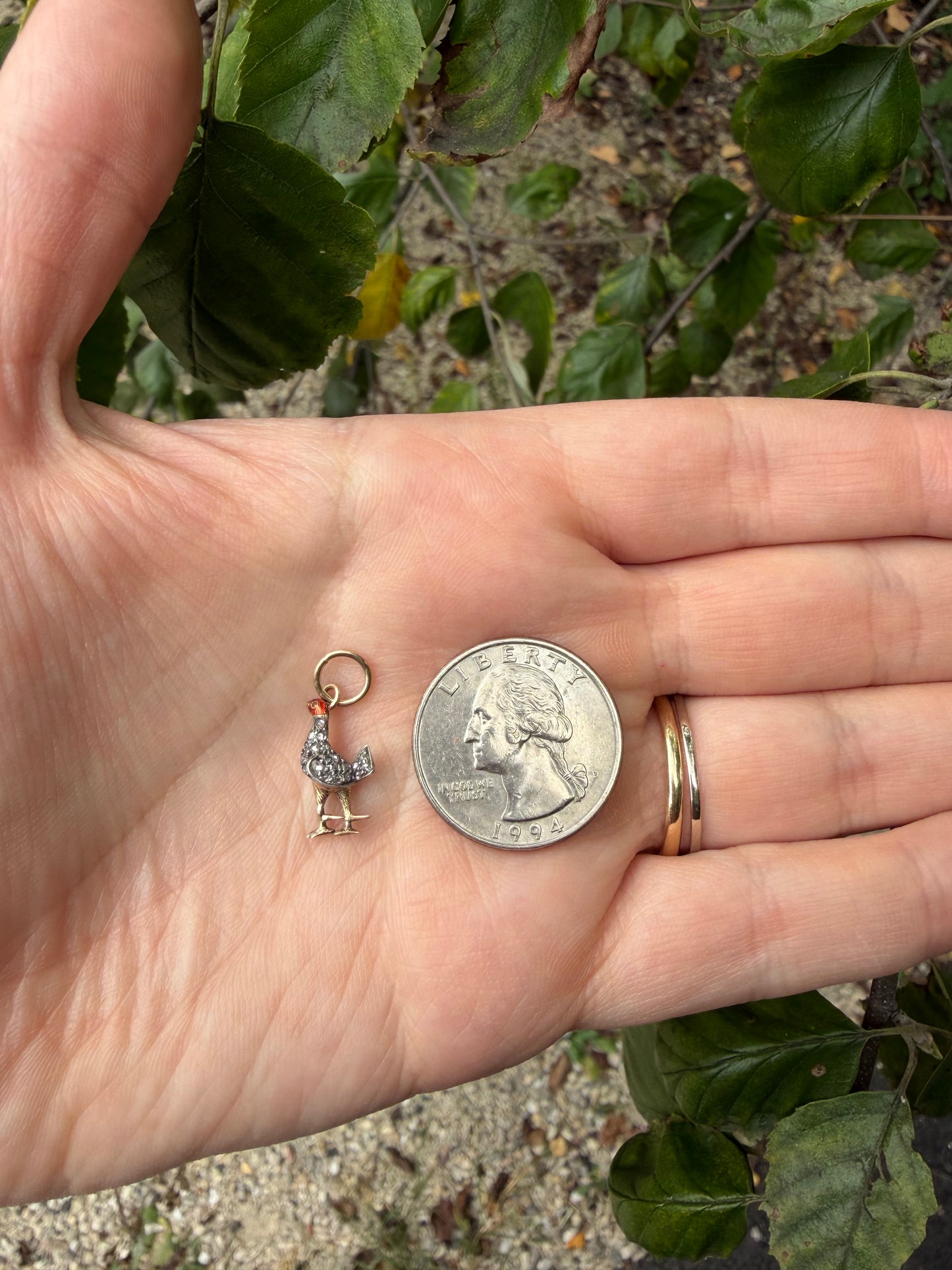 Vintage Mystery Bird Charm