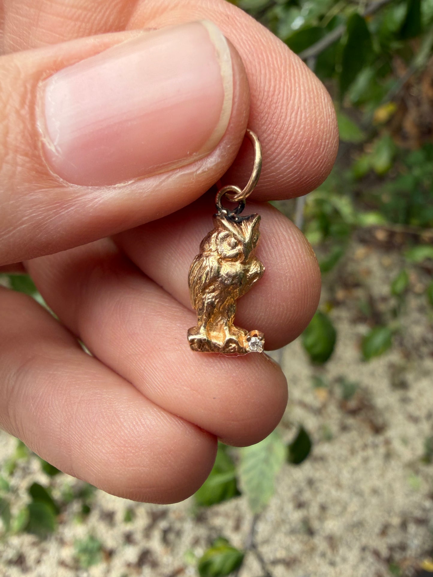 Vintage 14k Owl