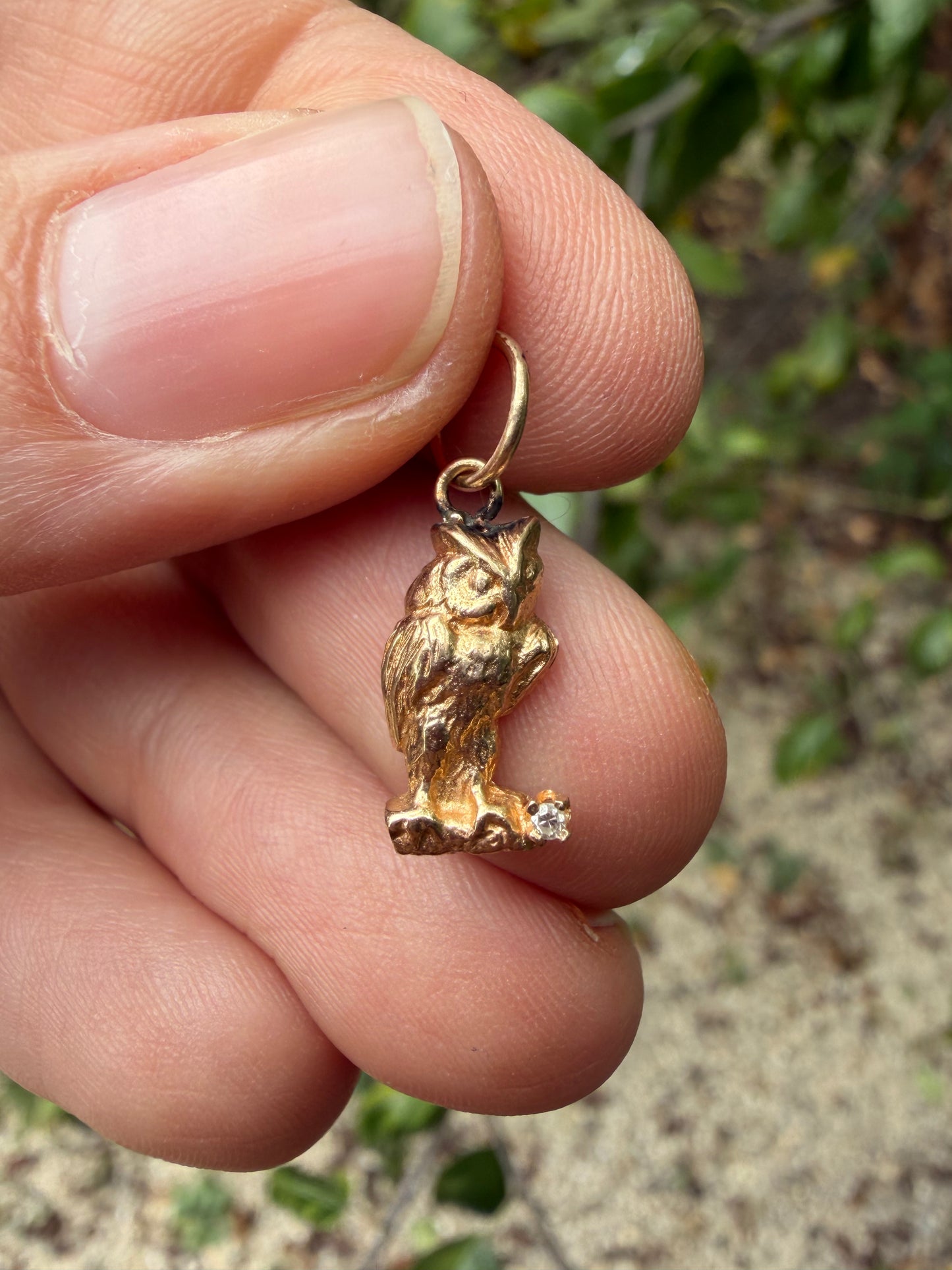 Vintage 14k Owl