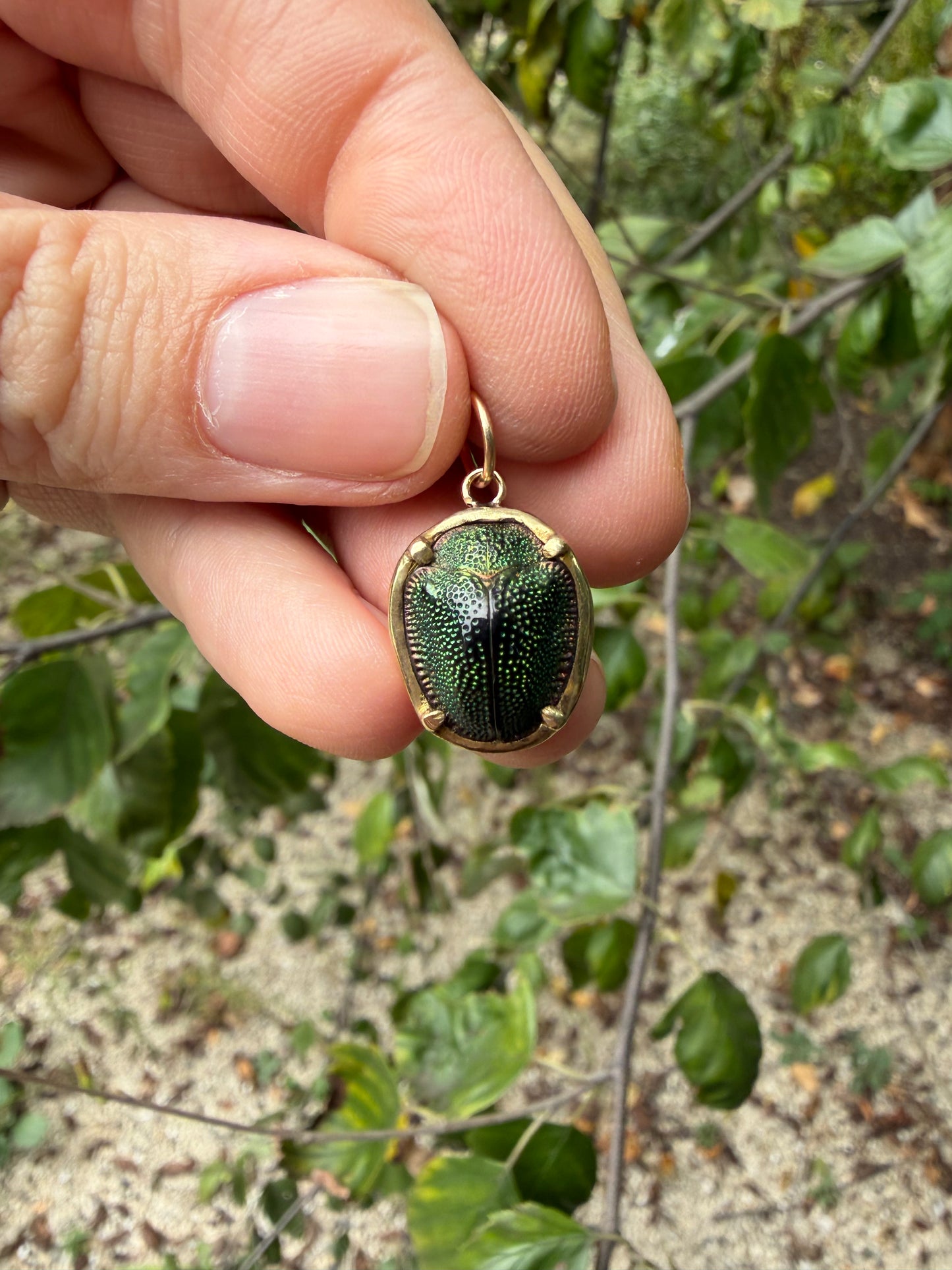 Antique Victorian Scarab Beetle 14K