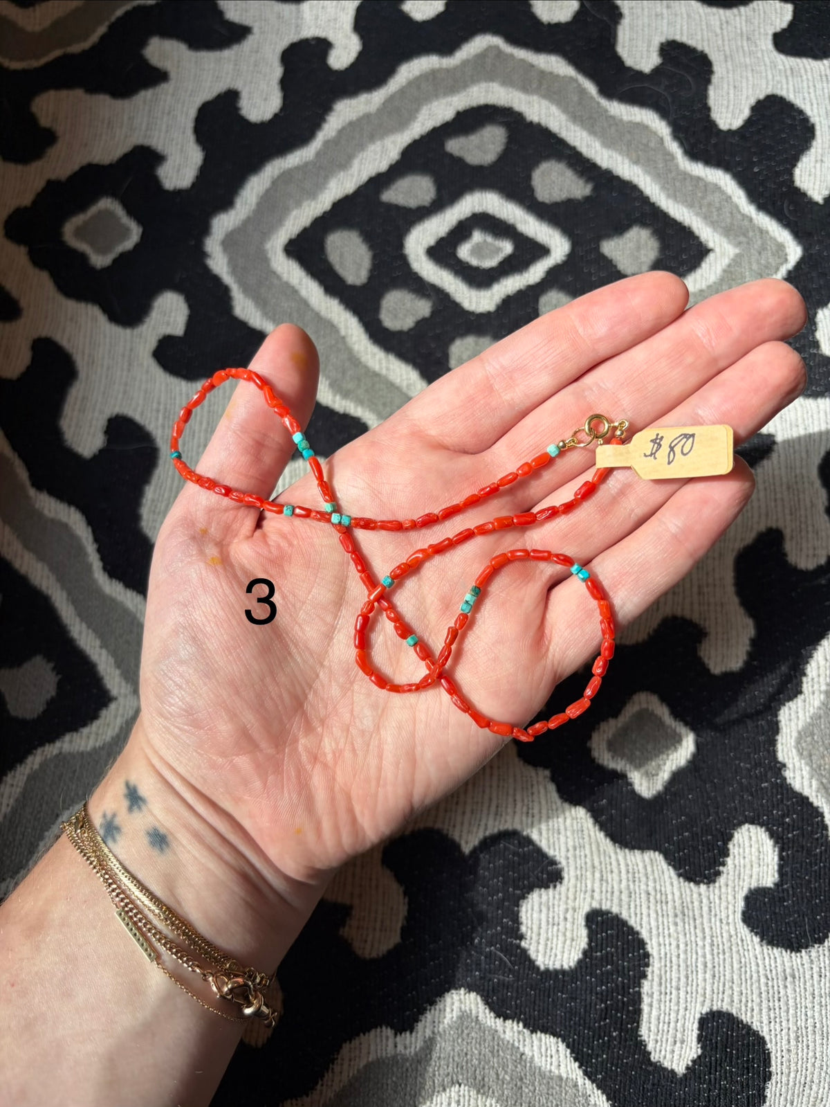 "Hawthorne Handmade" Down by the Sea- Coral, Turquoise, and Carnelian Nacklaces