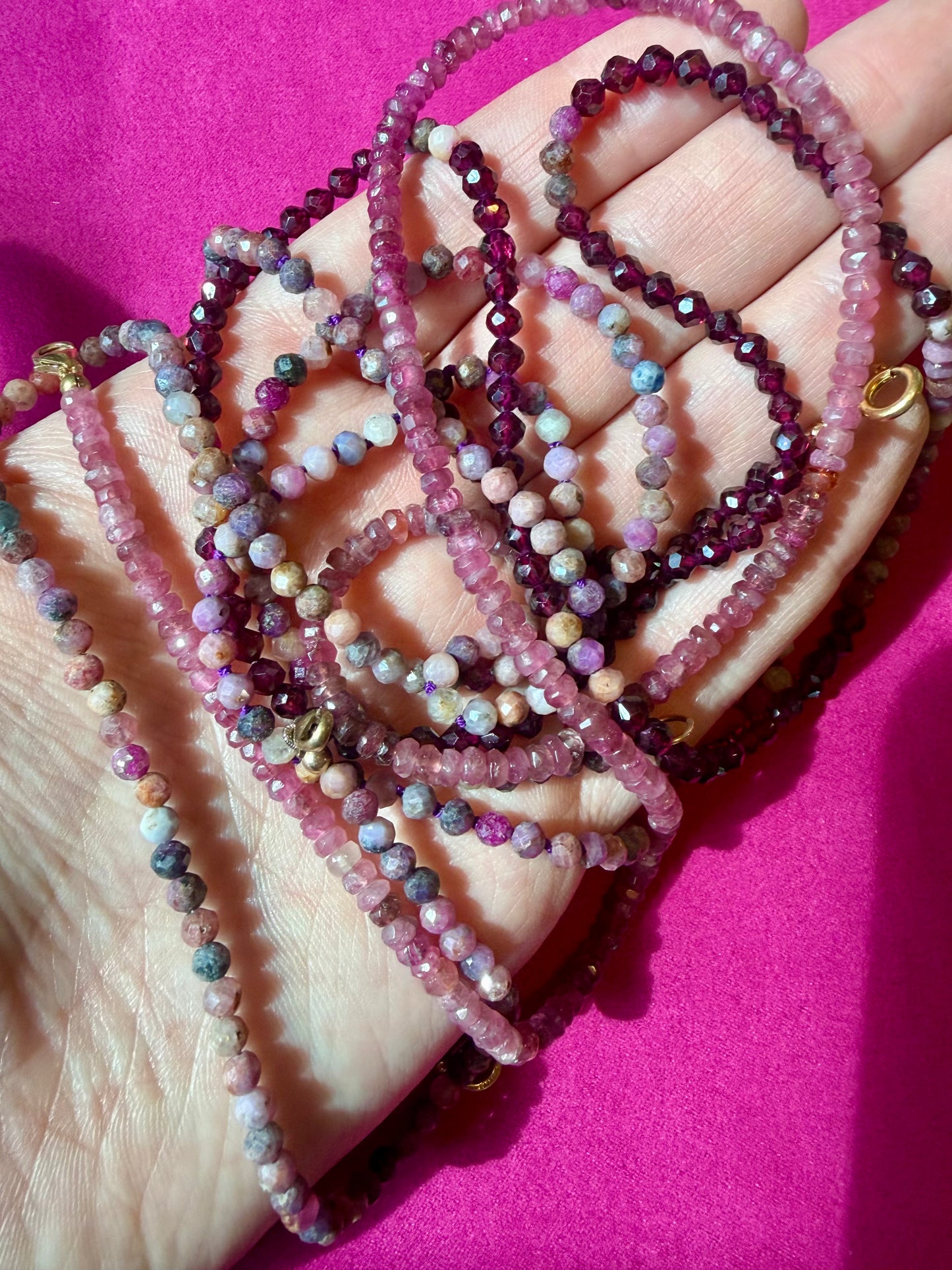 "Hawthorne Handmade" A Study in Pink Necklaces